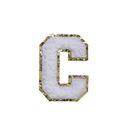 WHITE FUZZY ALPHABETS C