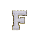 WHITE FUZZY ALPHABETS F