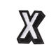 X - أبيض